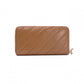 CHANEL Long Wallet, Brown Leather, CC Logo, Lambskin