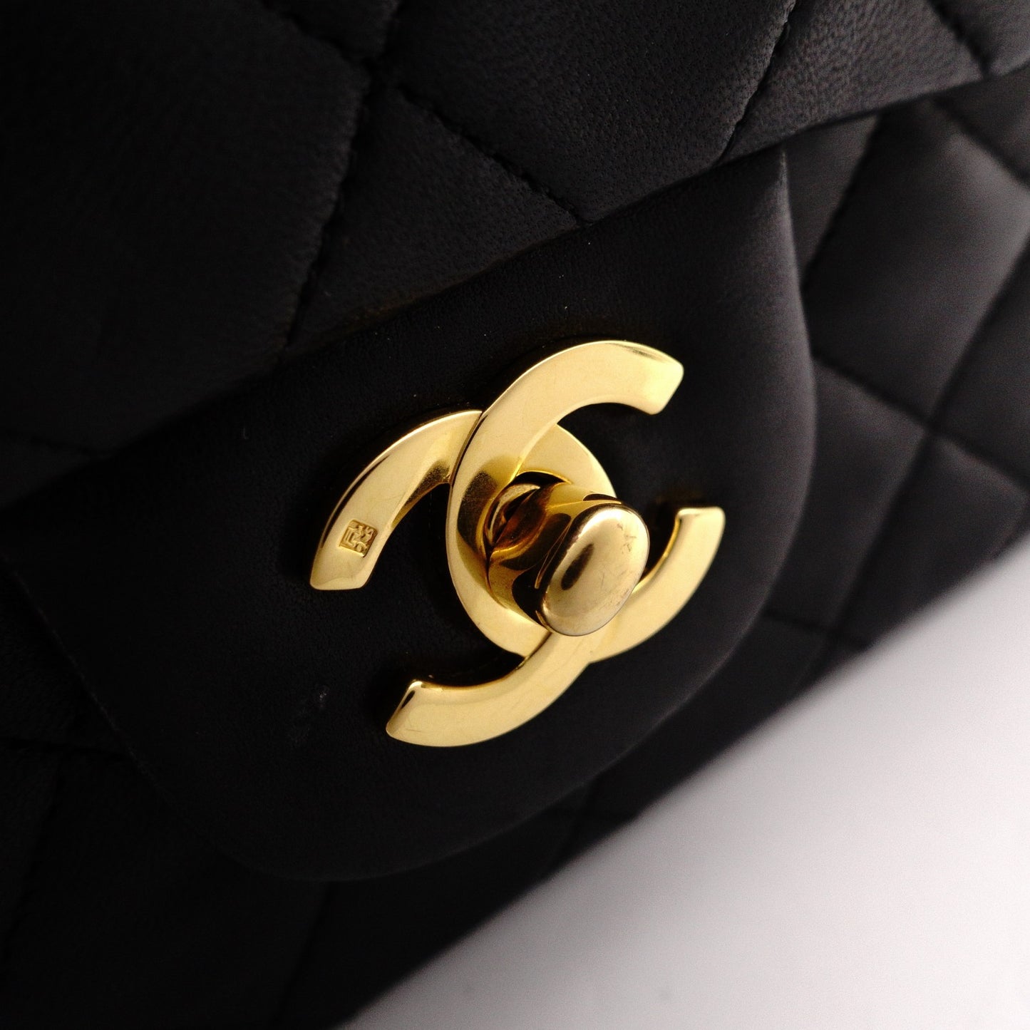 CHANEL Matelassé W-Flap Lambskin Chain Shoulder Bag, Black, Women's