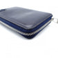 LOEWE Anagram Coin Case Navy Leather Mini Wallet Solid 7-12-158