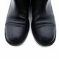 CHANEL Matelassé Mouton Boots Black Leather Boots Black Short Boots Size 37.5 Approx. 24.0–24.5cm 7-12-078