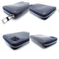 LOEWE Anagram Coin Case Navy Leather Mini Wallet Solid 7-12-158