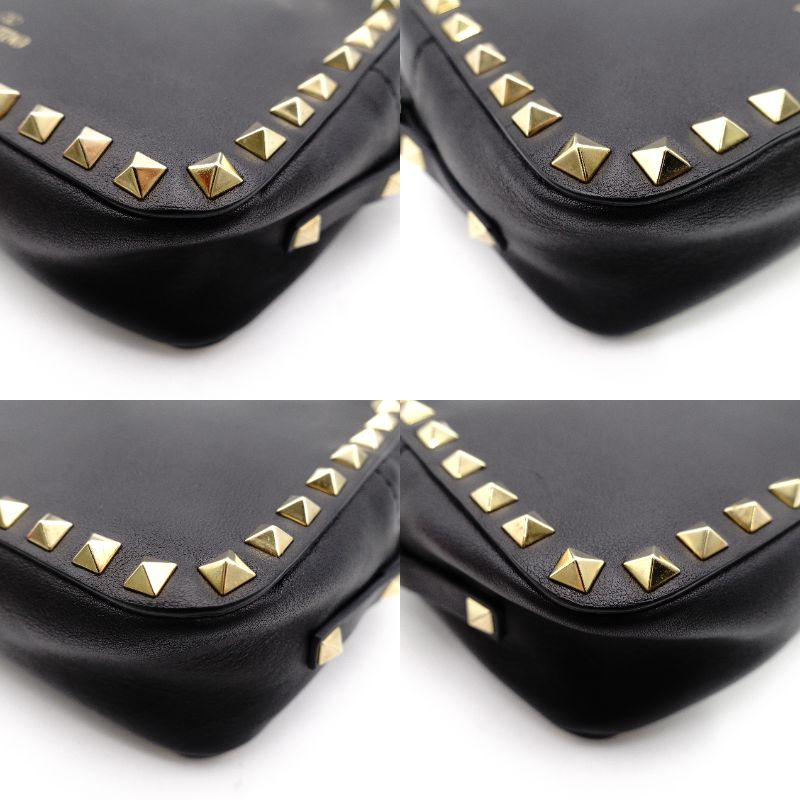 Valentino Garavani Camera Bag Black Shoulder Bag Black Studded Crossbody 7-12-129