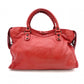 BALENCIAGA The City Handbag, 2-Way, Leather, Red, Women's