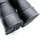CHANEL Matelassé Mouton Boots Black Leather Boots Black Short Boots Size 37.5 Approx. 24.0–24.5cm 7-12-078