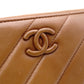 CHANEL Long Wallet, Brown Leather, CC Logo, Lambskin