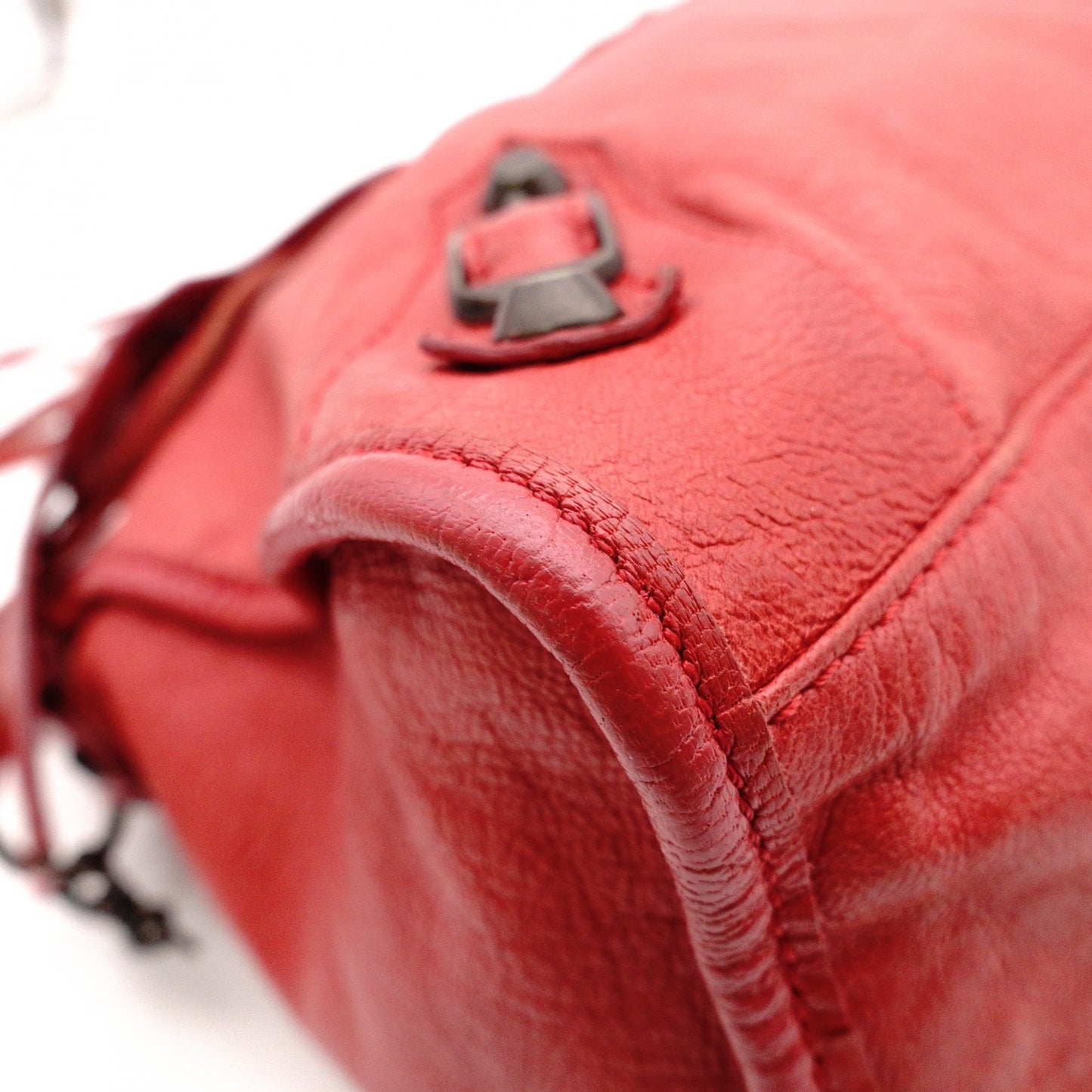 BALENCIAGA The City Handbag, 2-Way, Leather, Red, Women's