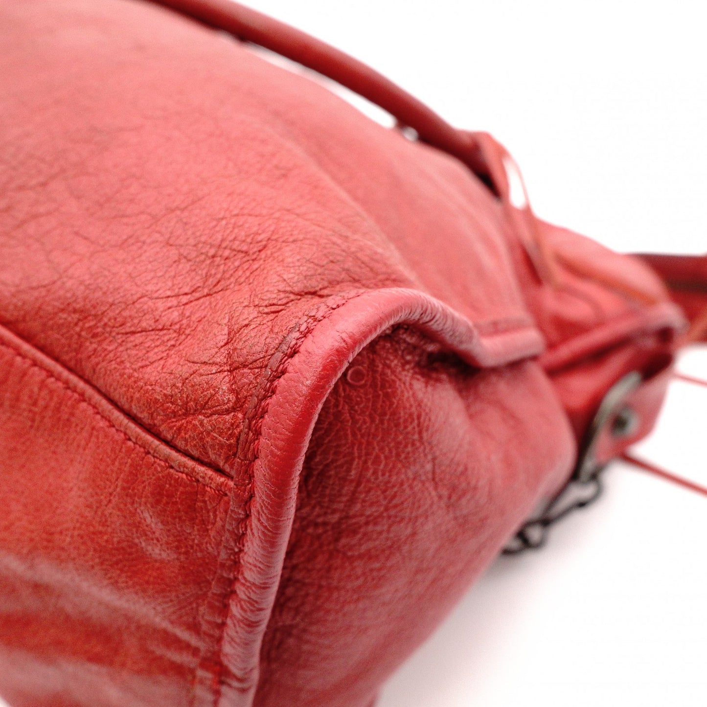 BALENCIAGA The City Handbag, 2-Way, Leather, Red, Women's