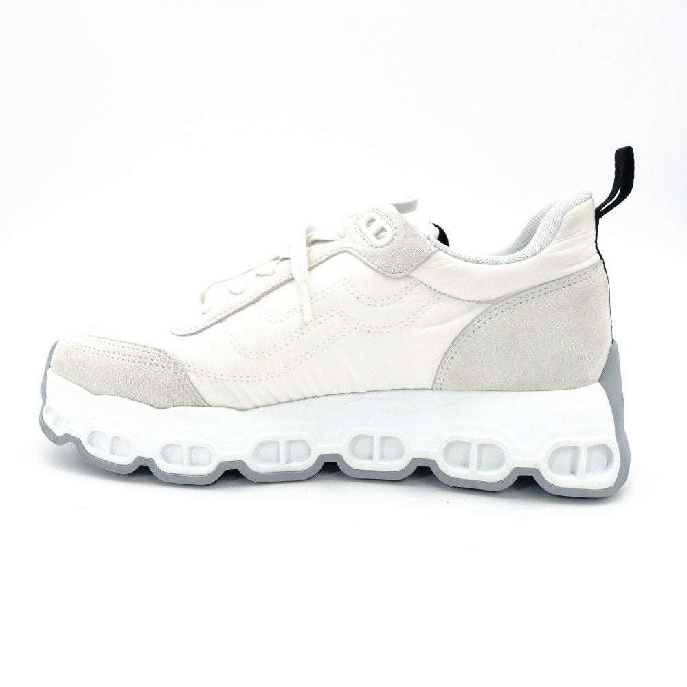 HERMES Impulse Fabric Sneakers Women's Size 37 (approx. 9.3") White × Black Suede Nylon 7-12-168