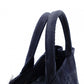 PRADA Canapa Tote Canvas Small Handbag Navy Denim 2-Way Shoulder 7-8-597