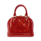 LOUIS VUITTON Alma BB Handbag Patent Leather Red 2-Way Leather Red Shoulder 7-11-752