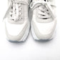 HERMES Impulse Fabric Sneakers Women's Size 37 (approx. 9.3") White × Black Suede Nylon 7-12-168