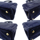 PRADA Canapa Tote Canvas Small Handbag Navy Denim 2-Way Shoulder 7-8-597