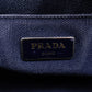 PRADA Canapa Tote Canvas Small Handbag Navy Denim 2-Way Shoulder 7-8-597