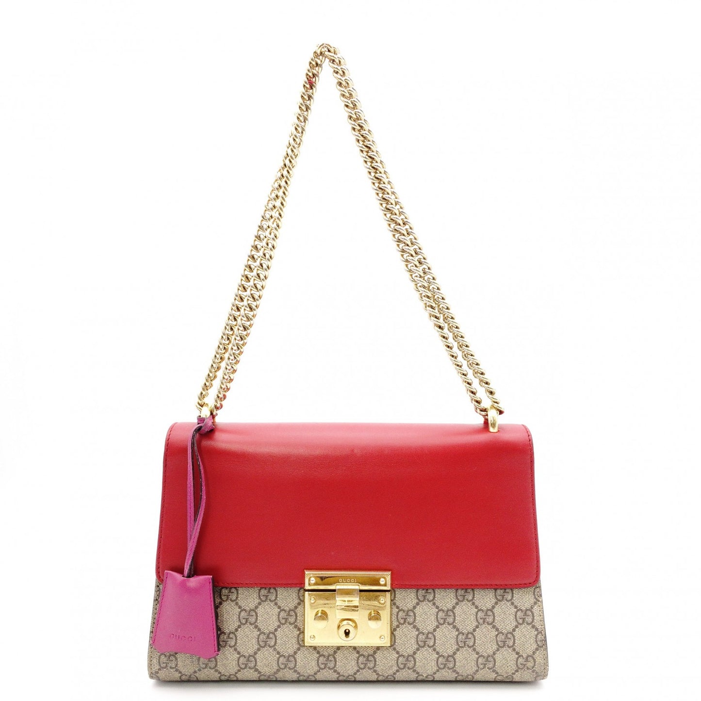 GUCCI Padlock Medium GG Supreme Canvas Shoulder Bag