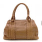 BOTTEGAVENETA Perforated Handbag, Leather, Brown, Women's