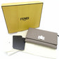 FENDI Celeria Peekaboo Long Wallet Leather Beige Silver Hardware With Box 7-11-416