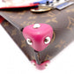 LOUIS VUITTON Tribal Mask Pochette PM Monogram Shoulder Bag, Leather and PVC, Brown