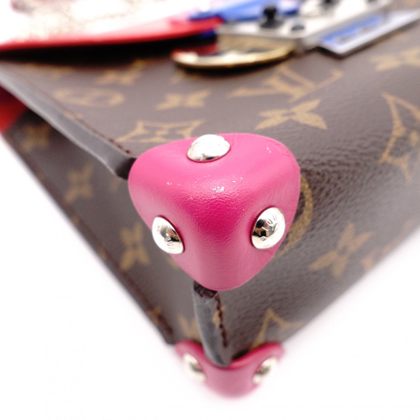 LOUIS VUITTON Tribal Mask Pochette PM Monogram Shoulder Bag, Leather and PVC, Brown