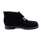 Unused Salvatore Ferragamo Gancini Shoes 6.5 Women's Short Boots Black Suede Black 7-12-291