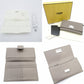FENDI Celeria Peekaboo Long Wallet Leather Beige Silver Hardware With Box 7-11-416