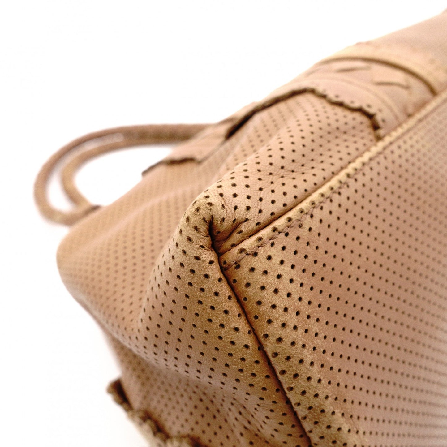 BOTTEGAVENETA Perforated Handbag, Leather, Brown, Women's