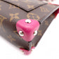 LOUIS VUITTON Tribal Mask Pochette PM Monogram Shoulder Bag, Leather and PVC, Brown