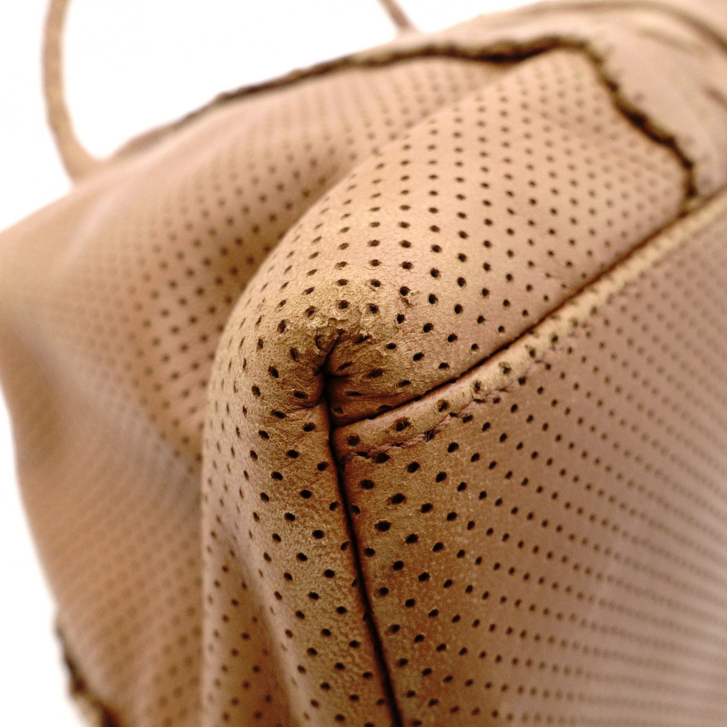 BOTTEGAVENETA Perforated Handbag, Leather, Brown, Women's