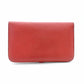 HERMES Dogon GM Long Wallet Red-Tone Leather T-Stamp Silver Hardware Red Wallet Women's 7-12-151