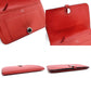 HERMES Dogon GM Long Wallet Red-Tone Leather T-Stamp Silver Hardware Red Wallet Women's 7-12-151