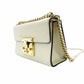 GUCCI Padlock Beestars Chain Shoulder Bag Beige Leather Crossbody 7-10-703