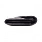 YVES SAINT LAURENT Cassandra Long Wallet, Chevron Leather, Black, Women's