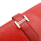 HERMES Veau Soufflé Long Wallet Red Leather Gold Hardware Red X-Stamped Wallet 7-12-282