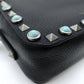 Valentino Garavani Black Camera Shoulder Bag with Studs and Turquoise Crossbody Bag (Product Code: 7-12-128)