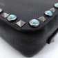 Valentino Garavani Black Camera Shoulder Bag with Studs and Turquoise Crossbody Bag (Product Code: 7-12-128)