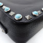 Valentino Garavani Black Camera Shoulder Bag with Studs and Turquoise Crossbody Bag (Product Code: 7-12-128)