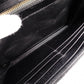 YVES SAINT LAURENT Cassandra Long Wallet, Chevron Leather, Black, Women's