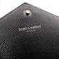YVES SAINT LAURENT Cassandra Long Wallet, Chevron Leather, Black, Women's