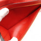 HERMES Veau Soufflé Long Wallet Red Leather Gold Hardware Red X-Stamped Wallet 7-12-282