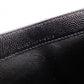 YVES SAINT LAURENT Cassandra Long Wallet, Chevron Leather, Black, Women's
