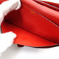 HERMES Veau Soufflé Long Wallet Red Leather Gold Hardware Red X-Stamped Wallet 7-12-282