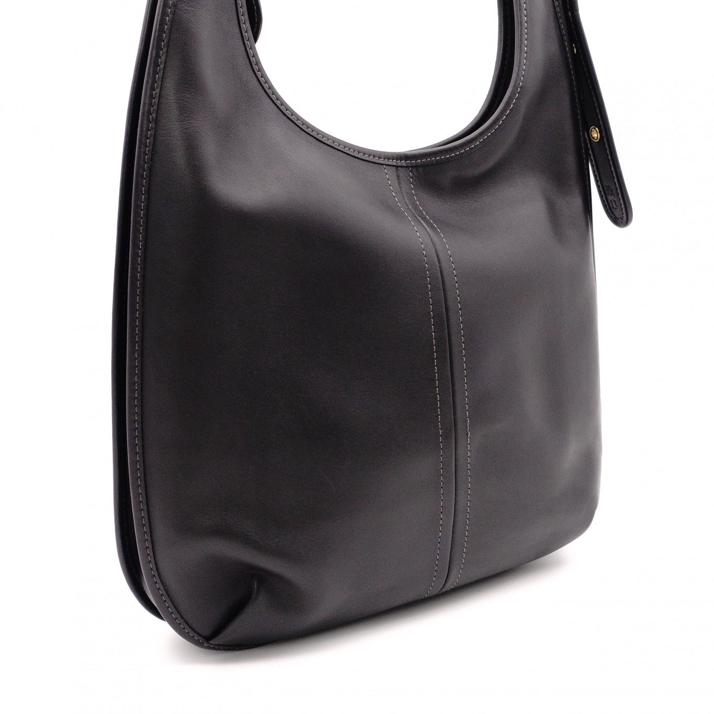 COACH Elgo One-Shoulder Bag, Leather, Black, Women's