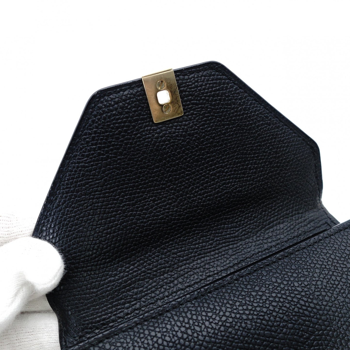 Valextra Izyde Compact Wallet Leather Black Fold Wallet Men's Wallet 7-12-166