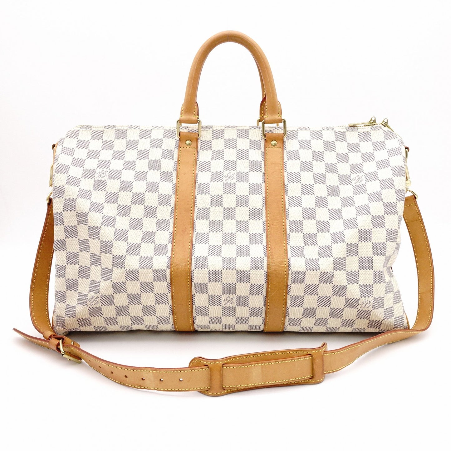 LOUIS VUITTON Keepall 45 Bandoulière Damier Azur Boston Bag