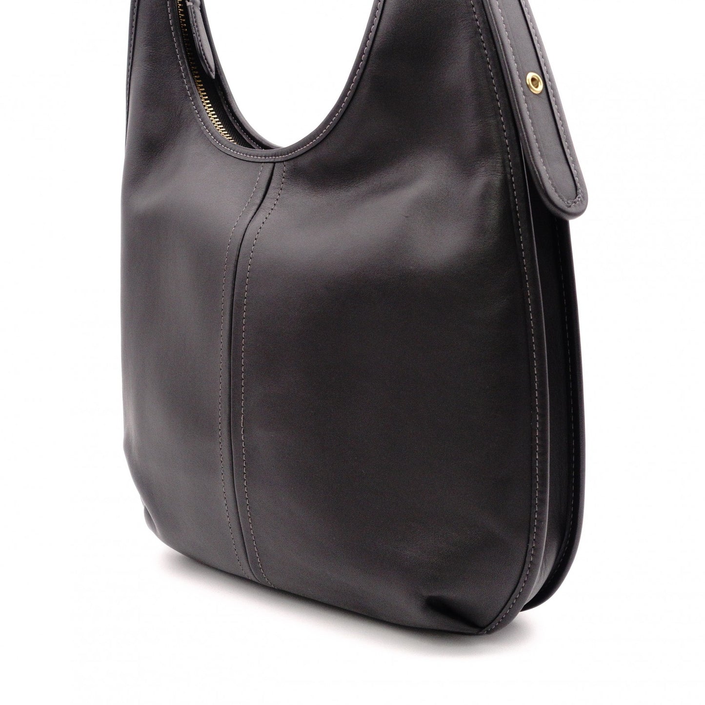 COACH Elgo One-Shoulder Bag, Leather, Black, Women's