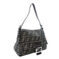 FENDI Zucca Mamma Bucket Zucca Handbag Brown × Black Shoulder Vintage 7-12-074