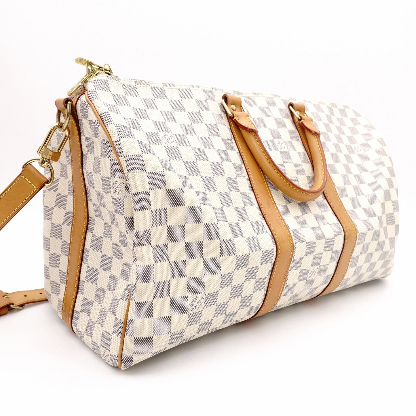 LOUIS VUITTON Keepall 45 Bandoulière Damier Azur Boston Bag