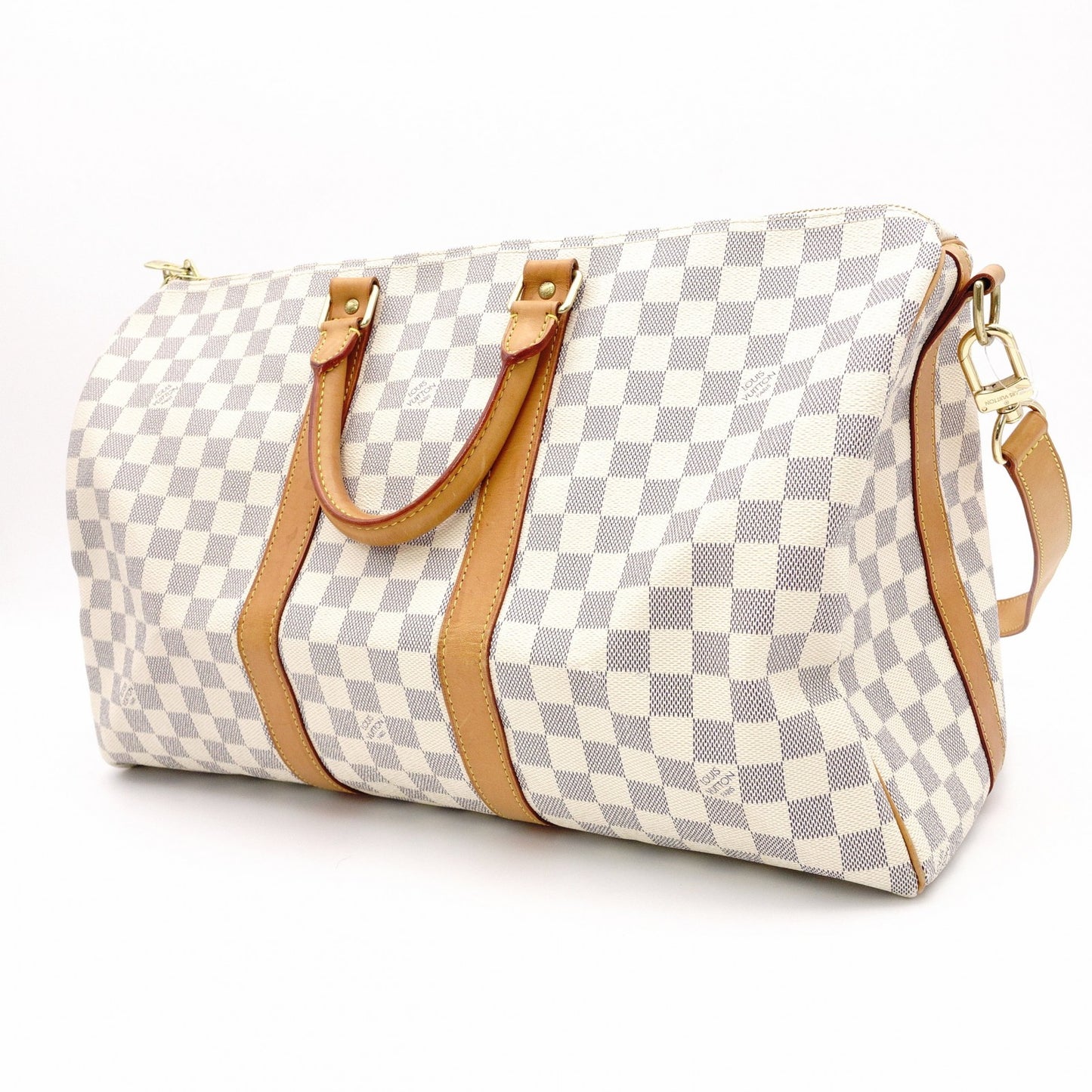LOUIS VUITTON Keepall 45 Bandoulière Damier Azur Boston Bag