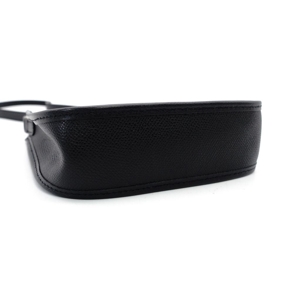 Hermès Evelyn TPM Black Shoulder Bag Black Leather □H Stamped Crossbody 7-11-801