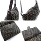 FENDI Zucca Mamma Bucket Zucca Handbag Brown × Black Shoulder Vintage 7-12-074