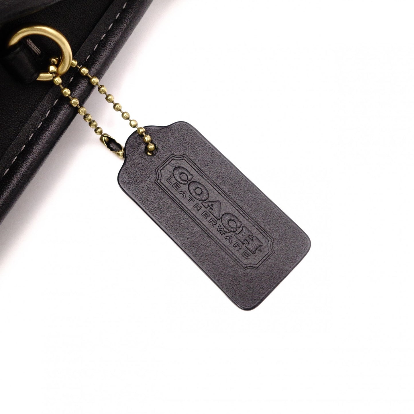 COACH Elgo One-Shoulder Bag, Leather, Black, Women's